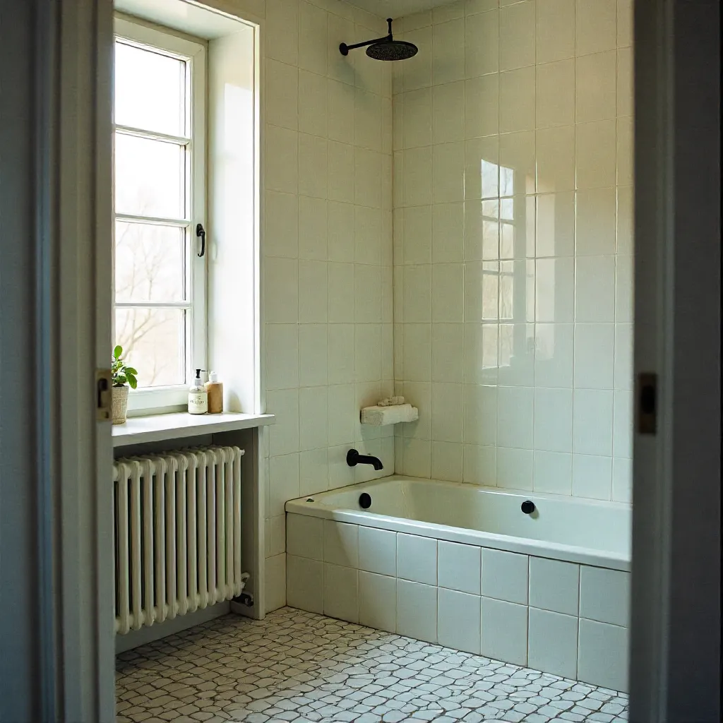 Dry bathroom environment with proper ventilation